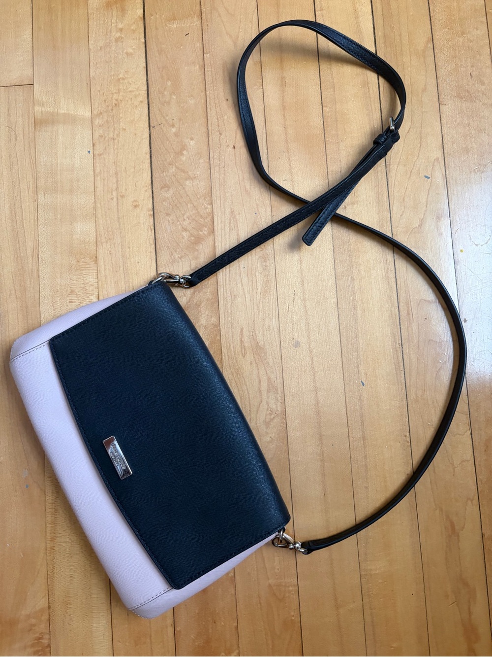 kate spade Black and Light Pink Two-Tone Crossbody